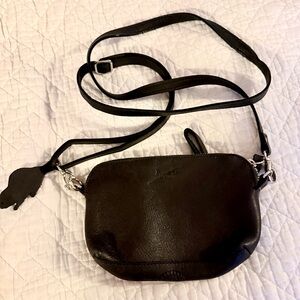 Black Leather Crossbody Bag
